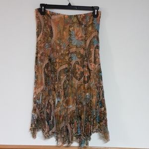 Fall colored broomstick skirt